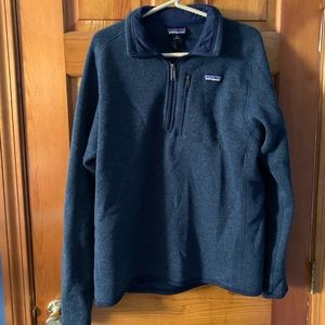 Navy Blue Patagonia Quarter Zip Sweatshirt